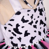 Halloween Animal Cosplay Costume for Children Forest Theme Cows Tiger Giraffe Leopard Zebra Tutu Dresses Performance Dance Sets