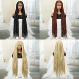350# Blonde HD Full Lace Braided Wig | Knotless Box Cornrows | Crochet Braids | Synthetic Braids for Black Women