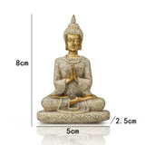 Estatua de Buda en miniatura, arenisca natural, Feng Shui, Tailandia, escultura de Buda, figura hindú, adorno decorativo para el hogar.