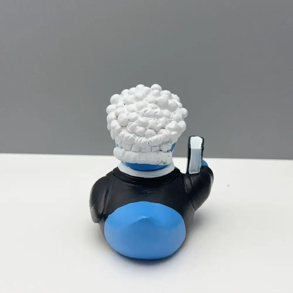 Estatua de pato de resina artesanal, adorno de dibujos animados, escultura creativa de animales, lindas miniaturas impermeables, figurita de gabinete
