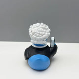 Estatua de pato de resina artesanal, adorno de dibujos animados, escultura creativa de animales, lindas miniaturas impermeables, figurita de gabinete