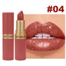 Metallic Pearl Diamond Luxury Lipstick Makeup 6-color Waterproof Long-lasting Sparkling Matte Lip Gloss Daily Beauty Accessories