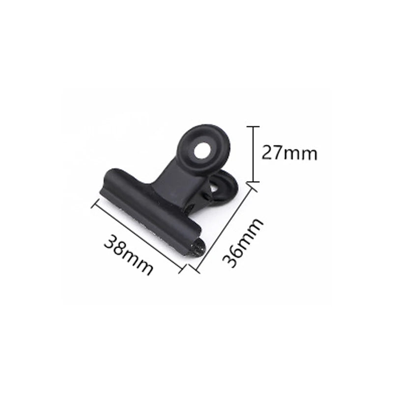 10p Black Metal Clip Stationery Office Supplies Household Paper Clip Fixing Small Book Clip Sketching Board Sketching Clip