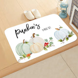 Halloween Theme  Pumpkin Witch Welcome Home Anti-Slip Door Mat Carpet  Decor Flannel Floor