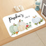 Halloween Theme  Pumpkin Witch Welcome Home Anti-Slip Door Mat Carpet  Decor Flannel Floor