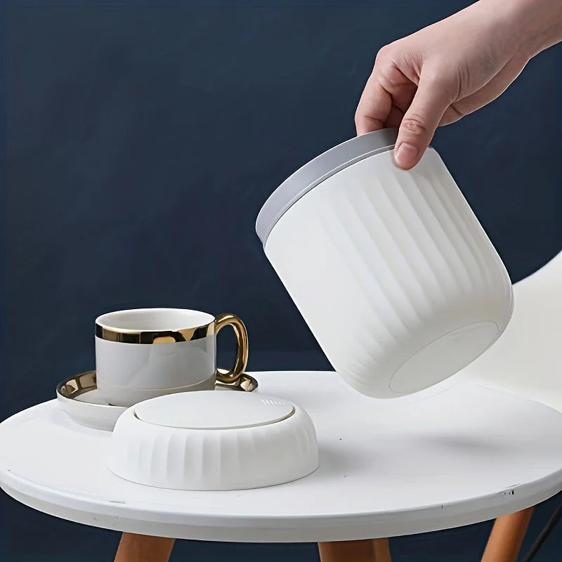 Mini bote de basura de escritorio con tapa, organizador de basura para dormitorio, oficina, escritorio, caja de almacenamiento de plástico duradero, suministros para el hogar