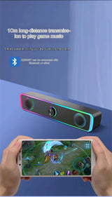 Altavoz Bluetooth 4D Surround Sound Bar Altavoces de computadora con cable Subwoofer estéreo Barra de sonido para computadora portátil PC Cine TV Aux 3.5mm