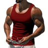 American Vest, Summer Europe And The United States Men Stretch Sports Gym Training, Tight Hurdle Sleeveless Top Solid Color Vest