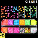 1 Box Fluorescence Butterfly Shape Nail Art Glitter Flakes 3D Colourful Sequins Polish Manicure Nail Decoration