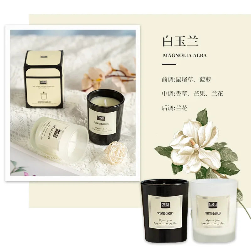 1 vela de aromaterapia con aroma a planta europea moderna para sala de estar, dormitorio, purificación del aire, fragancia duradera, decoración de vasos.