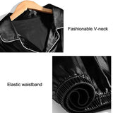 Men Pajama Sets Microfiber Sleepwear For Sleeping Man Shirt Silk Long Sleeve Pyjama Male Home Night Wear Plus Size Loungewear