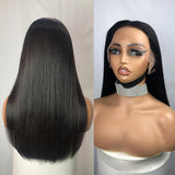 350% Density Double Drawn Straight Lace Front Wig | 13x4 Transparent Brazilian Human Hair