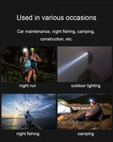 1000000LM XHP360 High Power Fishing Headlamp Rechargeable Light Headlight Camping Hiking Led Flashlights Power Bank Head Lamp - Lootquake