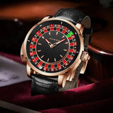 Pindu Player Gambling Series Men's Watch European Roulette Poker Game Fully Automatic Mechanical Sports Design Party Watch - Lootquake