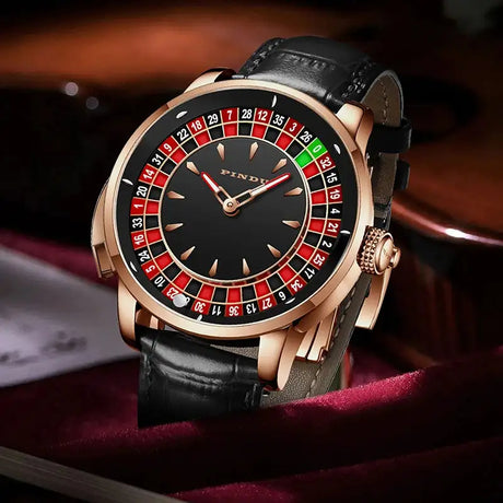Pindu Player Gambling Series Men's Watch European Roulette Poker Game Fully Automatic Mechanical Sports Design Party Watch - Lootquake