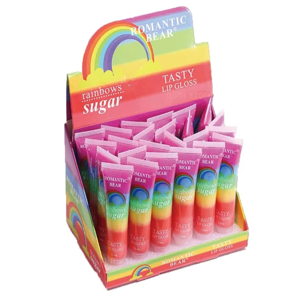 Sexy Red Lip Plumper Gloss Transparent Lip Gloss Rainbow Fruity Lip Balm Shiny Lip Tint Make up Mouth Primer Lipstick Makeup Hot