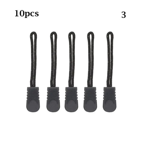 10Pcs Zipper Puller End Fit Rope Tag Fixer Zip Cord Tab Replacement Clip for Broken Buckle Travel Bag Suitcase Tent Backpack - Lootquake