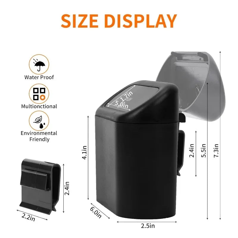 Car Trash Can Bin with Lid Car Garbage Can Leakproof Mini Car Interior Storage Case Trash for Car Office Home Car Acessories