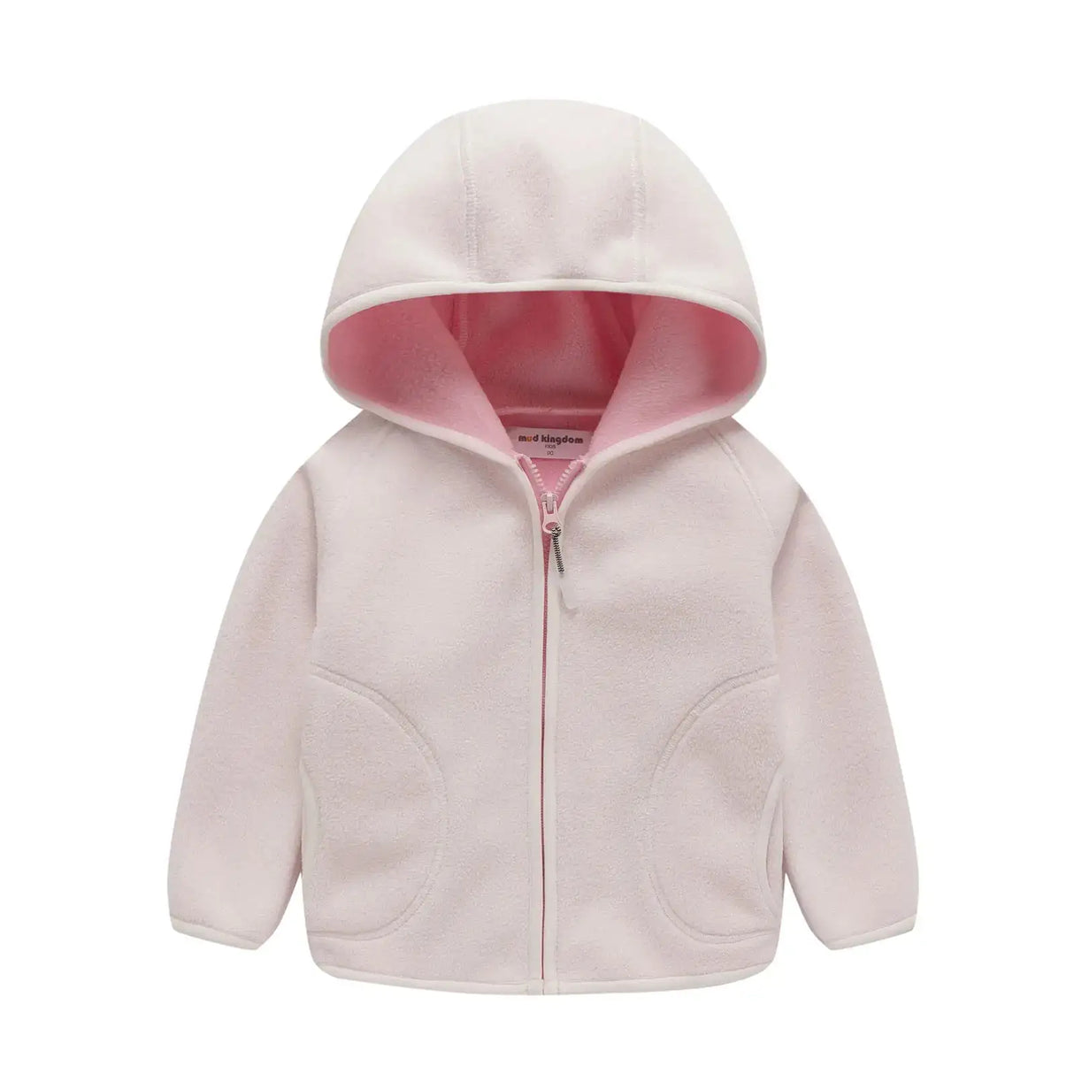 Mudkingdom Autumn Spring Girls Boys Hooded Fleece Jacket Windbreaker Zip up Reindeer Outerwear for Kids Clothes Children's Coat - Lootquake