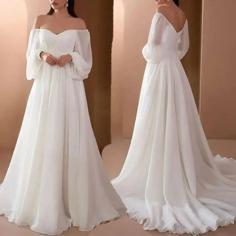 Party Dress Breathable Maxi Dress Lightweight Slim  Sexy White Elegant long Dress - Lootquake