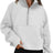 Womens Sweatshirts Half Zip Cropped Pullover Fleece Quarter Zipper Hoodies Fall outfits Clothes Thumb Hole - Lootquake