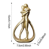 Escultura contemporánea "Abrazo": elegante pieza de arte abstracto para una elegante sala de estar y decoración del hogar.