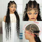 34" Cornrow & Twist Braids Wig | Full Lace Front | Baby Hair