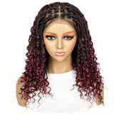 Bohemian Knotless Box Braids Wig | Goddess Locs with Curly Ends