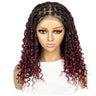Bohemian Knotless Box Braids Wig | Goddess Locs with Curly Ends