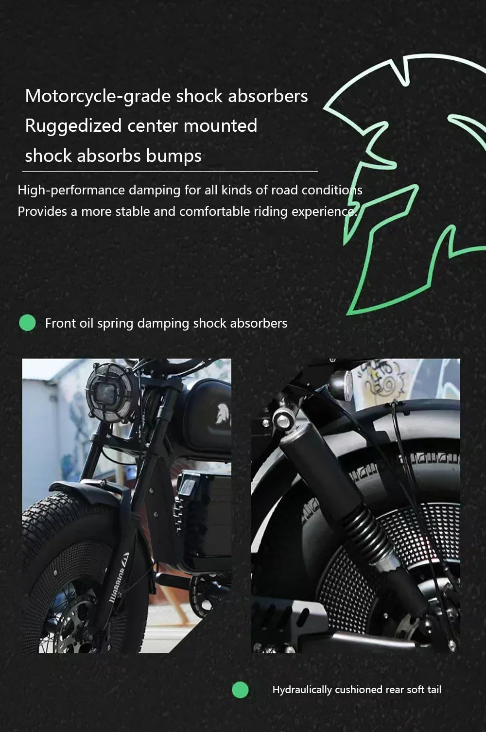 Bicicleta eléctrica de carretera Ebik Black Warrior de 3000 W, 60 V, 45 Ah, para adultos, todoterreno de 20 pulgadas, con neumáticos anchos, 2000 W.