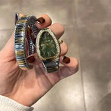 Europe and the United States wind creative shaped lady's watch diamond-encrusted waterproof retro spring watch niche temperament - Lootquake