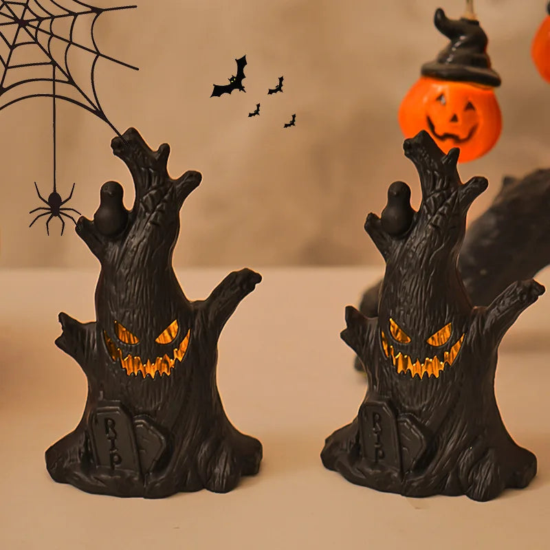 NEW Halloween Decorations, Ghost Tree Stumps, Small Ornaments, Terrifying Ghosts, Bedroom Scene Decorations, Lights