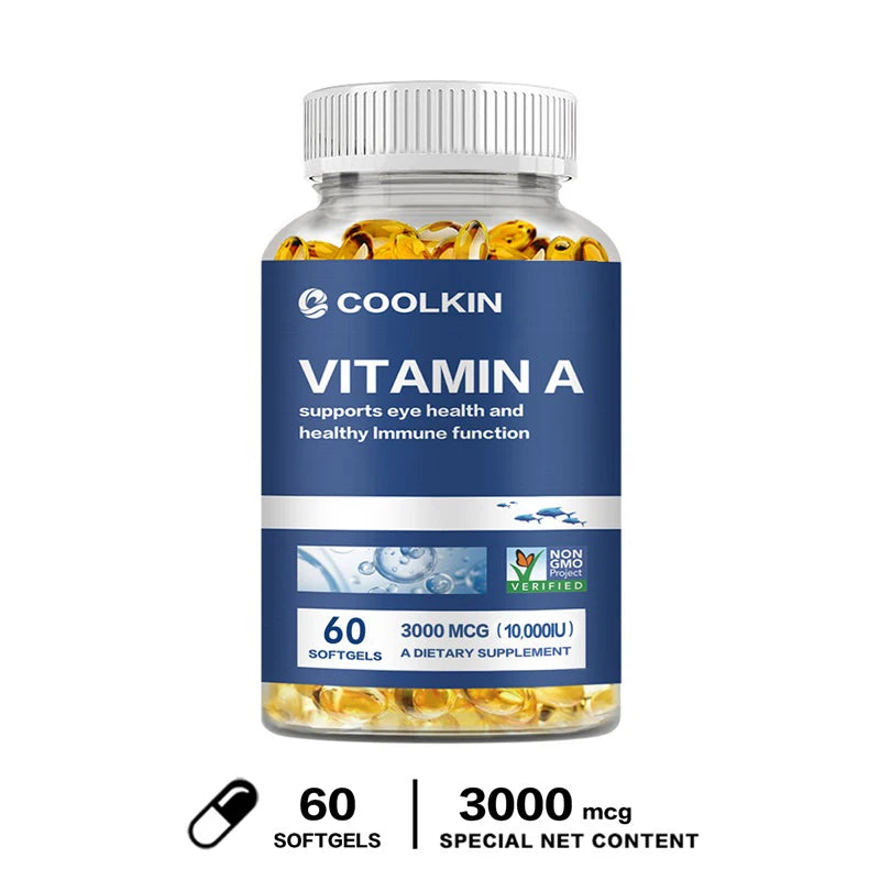 Vitamina A 10.000 UI: promueve la salud ocular, refuerza el sistema inmunitario y no contiene OMG.