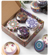 Dried Flower Aromatherapy Soy Candle Plant Essential Oil Incense Candle Deodorant Refreshing Aromatherapy Candle Birthday Candle