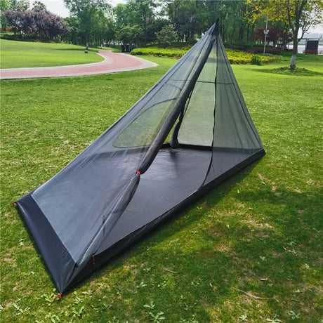 Ultralight Pyramid Tent‘s Inner Tent Outdoor Rodless Summer Mesh Tent Portable Backpacking Hiking Camping Teepee Inside Tent - Lootquake