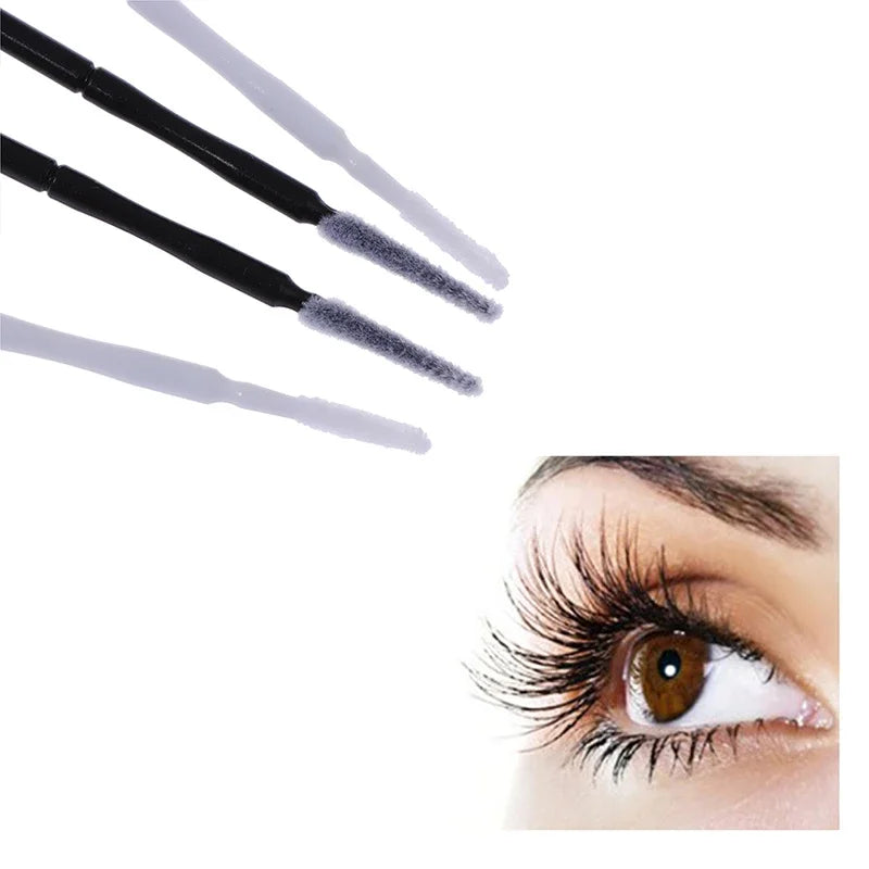 Lot de 100 micro-brosses professionnelles jetables pour extensions de cils, pour maquillage, mascara, pinceaux de maquillage