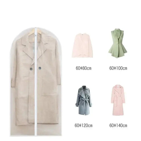 Dustproof Clothes Dust Cover Long Dress Suit Coat Dust Cover Closet Case Garment Storage Bag Clothes Wardrobes Hanging Organizer - Lootquake
