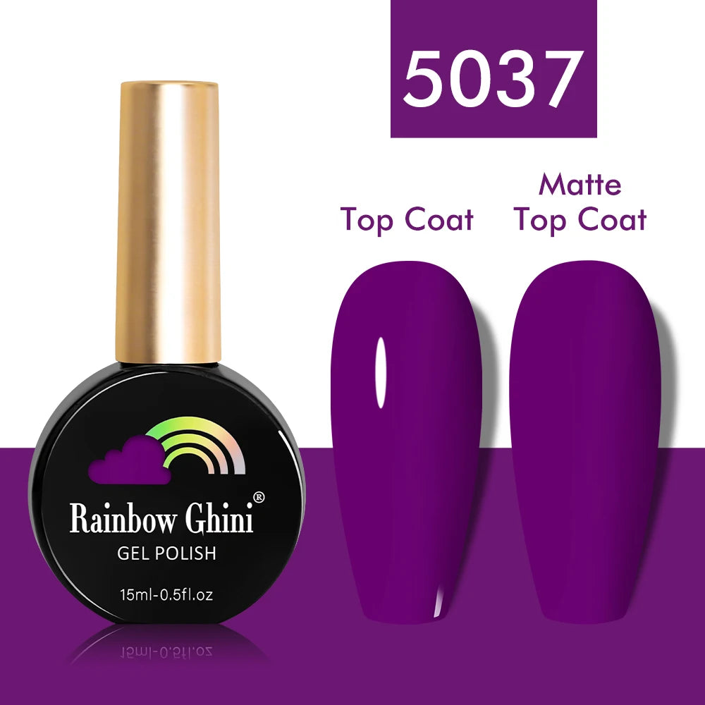 Rainbow Ghini UV LED Glitter Purple Gel Nail Polish 15ml Manicure Art Accessories Nail Glue Supplies for Professionals Varnishes