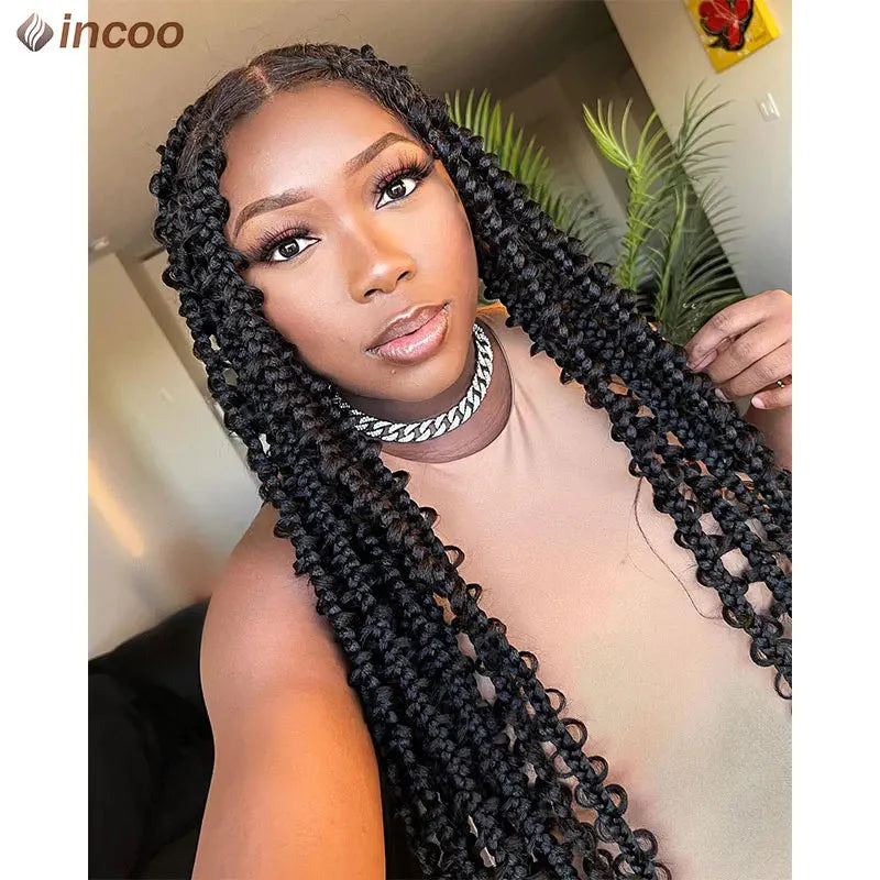 36" Butterfly Locs Crochet Wig | Full Lace Front | Knotless Braids | Baby Hair | Synthetic