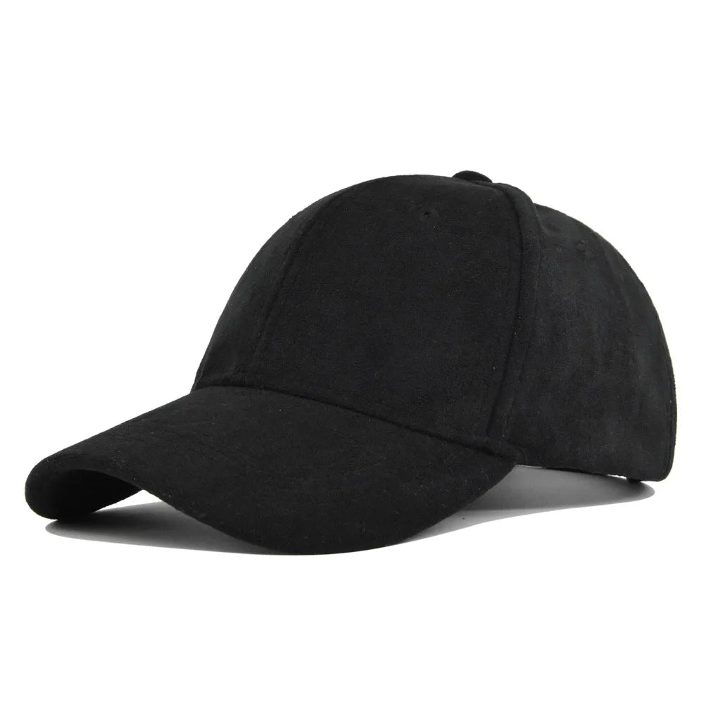 Solid Suede Retro Baseball Caps For Men Women Spring Autumn Street Snapback Hip Hop Hat Adjustable Faux Fur Sunscreen Visor Cap - Lootquake