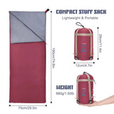 Saco de dormir portátil para exteriores Lixada de 190 x 75 cm, para acampar, viajar, senderismo, multifunción, ultraligero, 680 g, para mochileros.