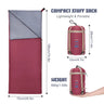 Saco de dormir portátil para exteriores Lixada de 190 x 75 cm, para acampar, viajar, senderismo, multifunción, ultraligero, 680 g, para mochileros.
