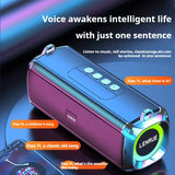 Altavoz Bluetooth portátil estéreo envolvente de 20 W con graves impactantes y luz colorida, subwoofer inalámbrico resistente al agua, boombox para karaoke en casa