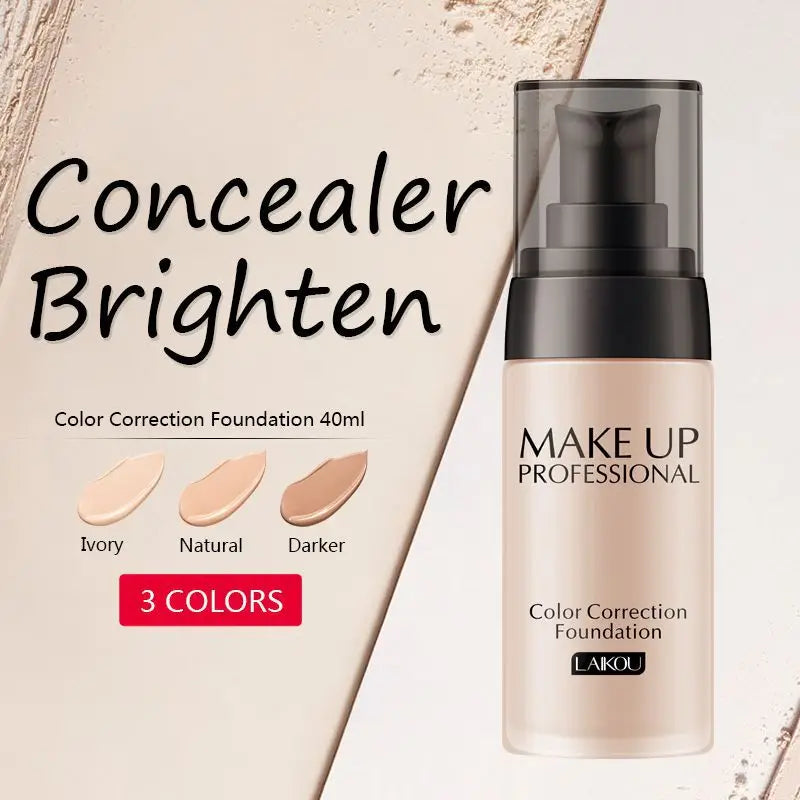 Base de maquillaje líquida profesional para rostro, cobertura total, corrector, hidratante, control de grasa, base de maquillaje, iluminador, maquillaje facial.