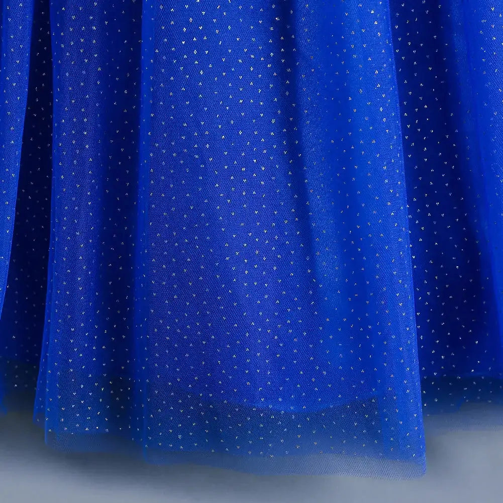 New Christmas Party Princess long dress children's dress children's gauze lace birthday party dinner ball big butterfly dress
