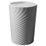 10L-12L Trash Bin with Swing Lid Plastic Waste Basket Office Trash Household Living Room Can Waste Paper Rubbish Trash Can