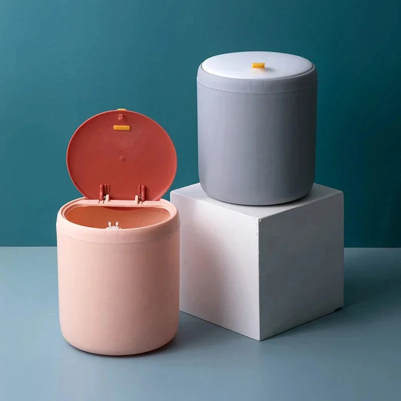 Mini bote de basura para escritorio, oficina, hogar, cesta de basura, mesa, organizador de plástico, suministros de oficina, cubos de basura, artículos diversos, barril, caja