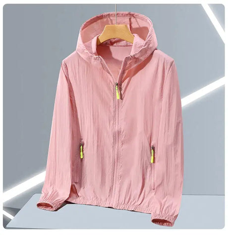 2023 Summer Men's Windbreaker Big Size Sun Protection Clothing Korean Style Ultra-thin Streetwear Zipper Hooded Jackets Man - Lootquake