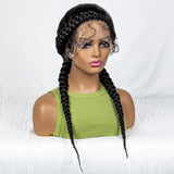 24" Natural Box Braids Wig | Lace Front | Baby Hair | Everyday Style