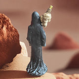 Statue de la Sainte Mort debout, figurine décorative de la Mort, Faucheuse tenant un crâne, statue d'autel pour Halloween